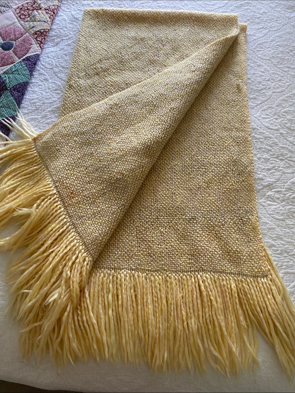 Kennebunk Home butter yellow woven throw blanket 38”x75”
